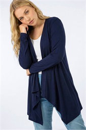 Curve Waterfall Front Jersey Cardigan
