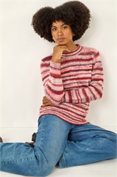 Space Dye Stripe Knit Jumper