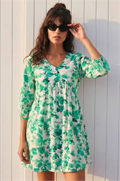 Floral Print Smock Dress