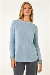 Contrast Cuff Knit Jumper