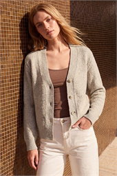 Soft Shimmer Knit Cardigan