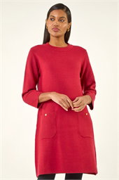 Patch Pocket Knit Dress