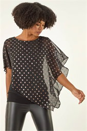 Foil Spot Overlay Asymmetric Top