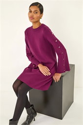 Buttoned Knit Dress