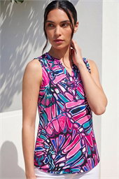 Floral Print Stretch Vest Top