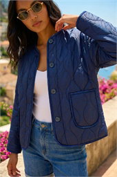 Two Tone Crew Neck Jacket