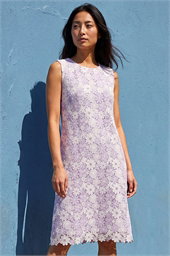 Petite Floral Lace Shift Dress