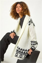 Patterned Knit Cardigan