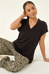 Petite Cap Sleeve Stretch Top