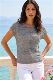 Sequin Stripe Knitted Top