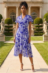 Floral Print Wrap Dress