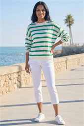 Striped Sequin Knit Jumper