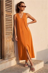 Soft Pique Stretch Midi Dress