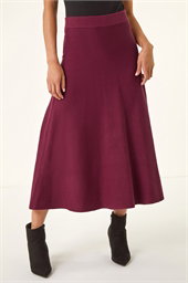 Petite Stretch Knitted Midi Skirt