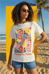 Dusk Cotton Floral Print T-Shirt