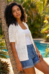 Stitch Detail Knit Cardigan