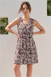 Petite Abstract Print Pocket Dress