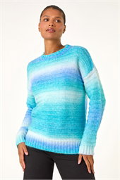 Spacedye Stripe Crew Neck Jumper