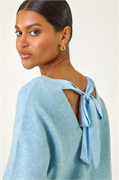 Ribbon Bow Tie Back Jumper