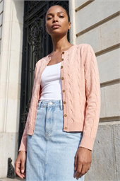 Textured Cable Knit Cardigan