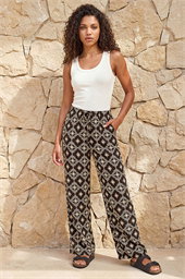 Petite Geometric Trouser