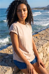 Plain Stretch Cotton Jersey T-Shirt