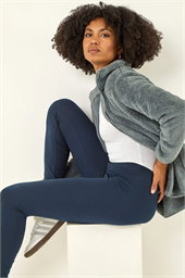 Plain Stretch Elastic Waist Leggings