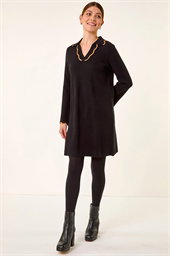 Scalloped Edge Knit Dress