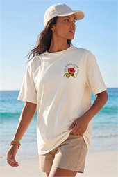 Floral Back Graphic T-Shirt
