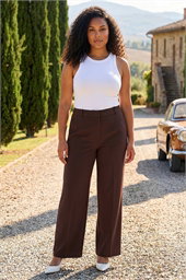 Curve Tailored Wide Leg Stretch Trouser