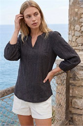 Broderie Detail Tunic Top