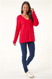 Petite V-Neck Knit Jumper