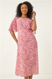 Petite Paisley Tea Midi Dress