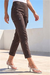 Turn Up Stretch Cargo Trousers