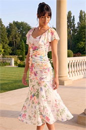 Petite Floral Tiered Dress