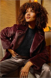 Faux Fur Longline Coat