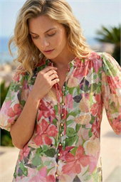 Floral Gathered Blouse
