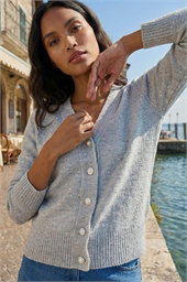 Sequin V-Neck Buttoned Cardigan