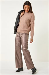 Sequin Detail High Neck Jumper