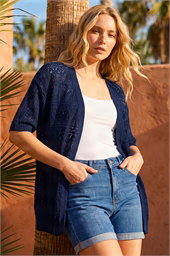 Stitch Detail Knit Cardigan