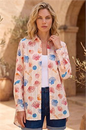 Shell Print Textured Shirt