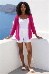 Textured Shimmer Knit Shrug