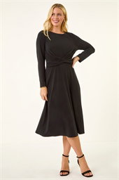 Petite Twist Front Stretch Dress
