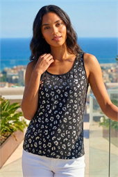 Foil Leopard Print Vest