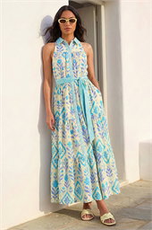 Leafy Tiered Maxi Dress