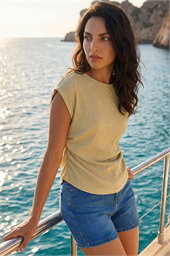 Dusk Textured Ruched Side Stretch Top