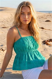 Dusk Cotton Broderie Vest Top