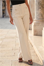Pocket Button Smart Trousers