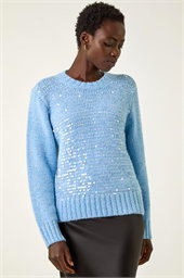 Sparkly Crew Neck Knit Jumper