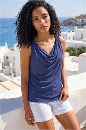 Cowl Neck Stretch Top